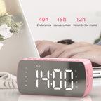 Outdoor Portable Card Bluetooth Speaker Small Clock Radio, G10 Black 1400mAh, G10 White 1400mAh, Q5 White 1400mAh, Q5 Pink 1400mAh, Q5 Red 1400mAh, Q5 Pink 2800mAh