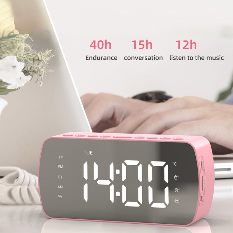 Outdoor Portable Card Bluetooth Speaker Small Clock Radio, G10 Black 1400mAh, G10 White 1400mAh, Q5 White 1400mAh, Q5 Pink 1400mAh, Q5 Red 1400mAh, Q5 Pink 2800mAh