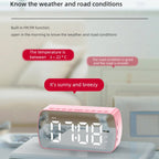 Outdoor Portable Card Bluetooth Speaker Small Clock Radio, G10 Black 1400mAh, G10 White 1400mAh, Q5 White 1400mAh, Q5 Pink 1400mAh, Q5 Red 1400mAh, Q5 Pink 2800mAh