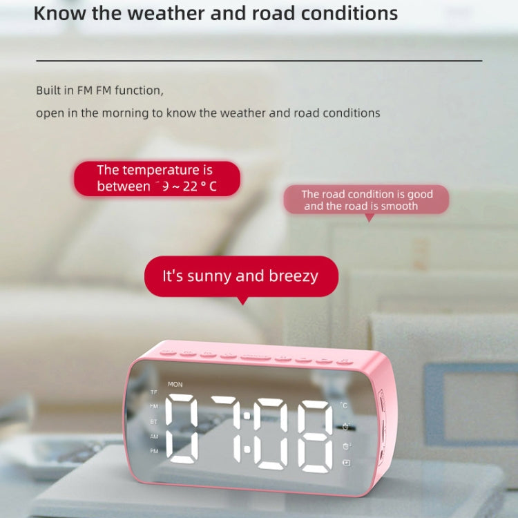 Outdoor Portable Card Bluetooth Speaker Small Clock Radio, G10 Black 1400mAh, G10 White 1400mAh, Q5 White 1400mAh, Q5 Pink 1400mAh, Q5 Red 1400mAh, Q5 Pink 2800mAh