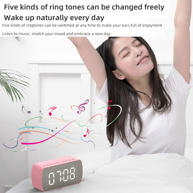Outdoor Portable Card Bluetooth Speaker Small Clock Radio, G10 Black 1400mAh, G10 White 1400mAh, Q5 White 1400mAh, Q5 Pink 1400mAh, Q5 Red 1400mAh, Q5 Pink 2800mAh