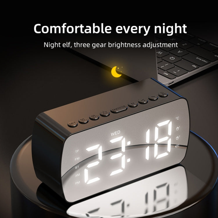 Outdoor Portable Card Bluetooth Speaker Small Clock Radio, G10 Black 1400mAh, G10 White 1400mAh, Q5 White 1400mAh, Q5 Pink 1400mAh, Q5 Red 1400mAh, Q5 Pink 2800mAh