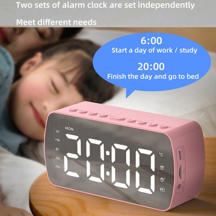Outdoor Portable Card Bluetooth Speaker Small Clock Radio, G10 Black 1400mAh, G10 White 1400mAh, Q5 White 1400mAh, Q5 Pink 1400mAh, Q5 Red 1400mAh, Q5 Pink 2800mAh