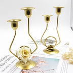 Wrought Iron Double-Headed Candle Holder Party Wedding Table Decoration Candlesticks — Iron