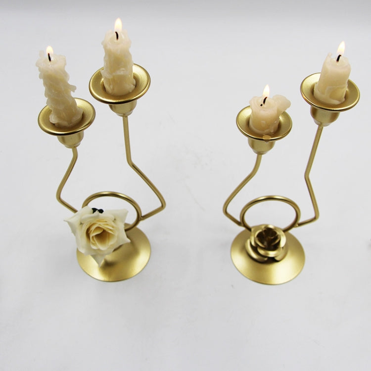 Wrought Iron Double-Headed Candle Holder Party Wedding Table Decoration Candlesticks — view 6