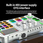 X10 Bluetooth Sound Card Studio Record With 48V XLR OTG Port Interface — view 3