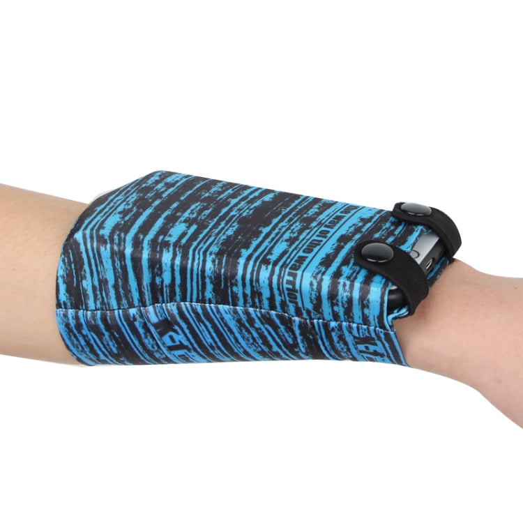 7 Inch Mobile Phone Outdoor Sports Wrist Bag Elastic Close-fitting Mini Arm Bag — White