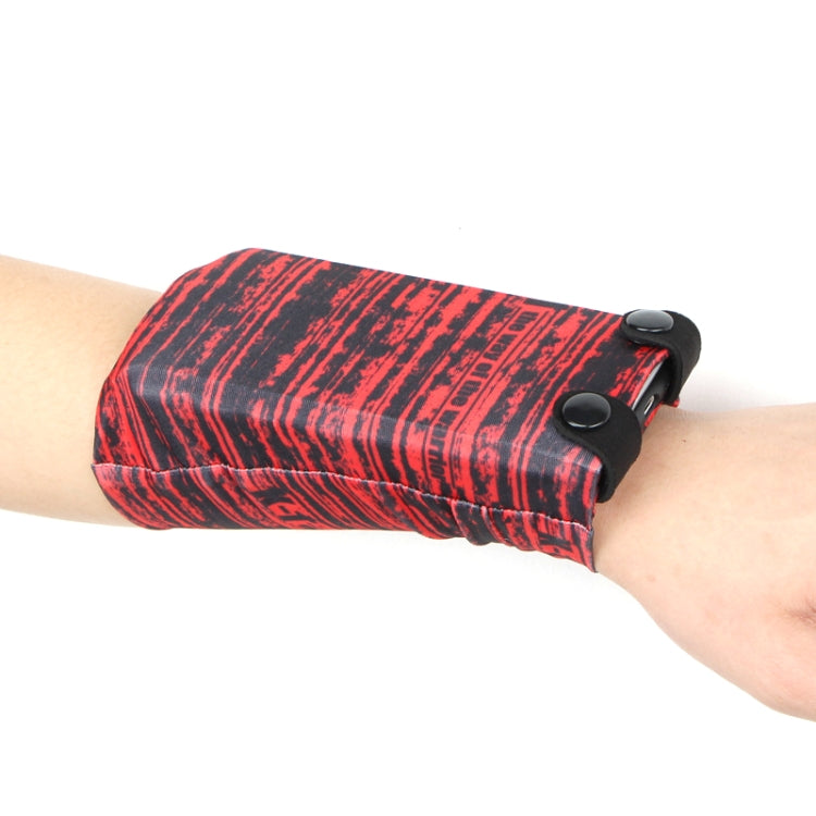 7 Inch Mobile Phone Outdoor Sports Wrist Bag Elastic Close-fitting Mini Arm Bag — Blue