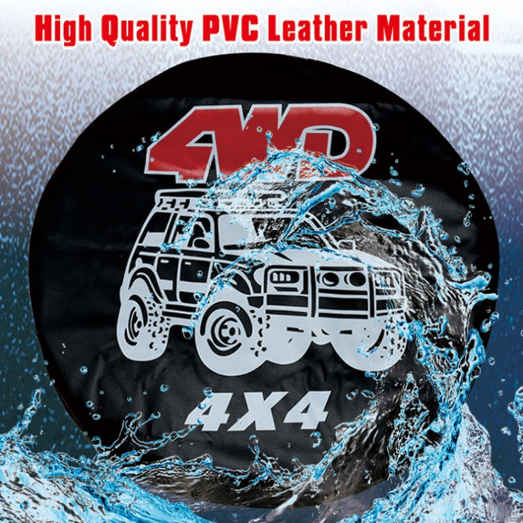 PVC Faux Leather Spare Wheel Cover Rear Tire Protector