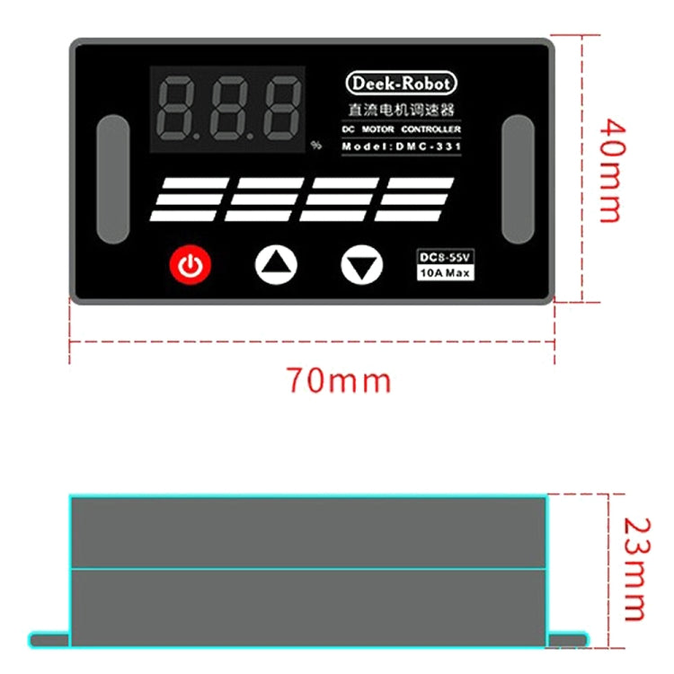 Deek-Robot DMC-331 PWM DC Motor Speed Controller Wide Voltage DC8-55V Speed Regulator