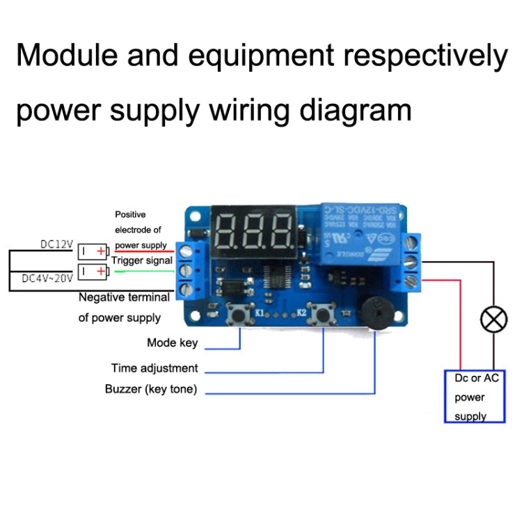 DK-C-01 Car Programmable Timing LCD Digital Display Relay Module Can Control DC AC Delay Relay — view 5