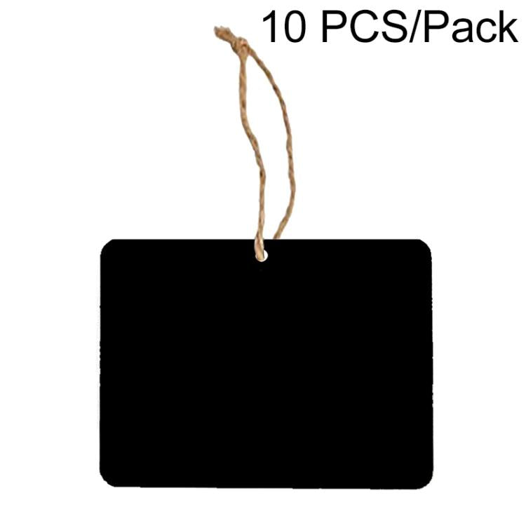 10pcs/Set Mini Hanging Wooden Message Board Home Holiday Decor Lanyard Chalkboard