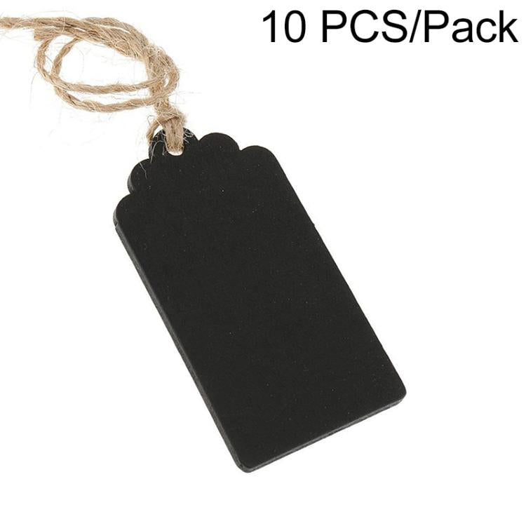 10pcs/Set Mini Hanging Wooden Message Board Home Holiday Decor Lanyard Chalkboard