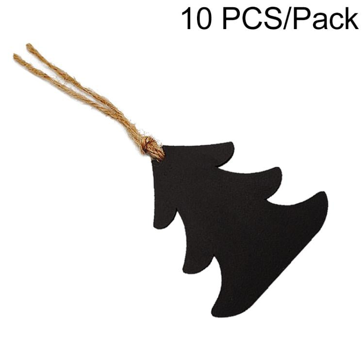 10pcs/Set Mini Hanging Wooden Message Board Home Holiday Decor Lanyard Chalkboard