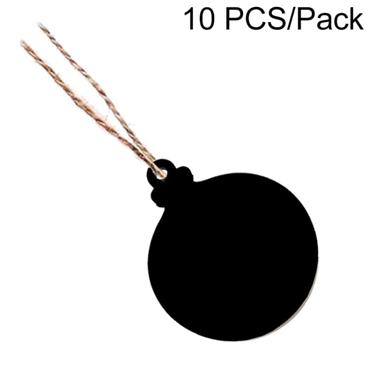 10pcs/Set Mini Hanging Wooden Message Board Home Holiday Decor Lanyard Chalkboard
