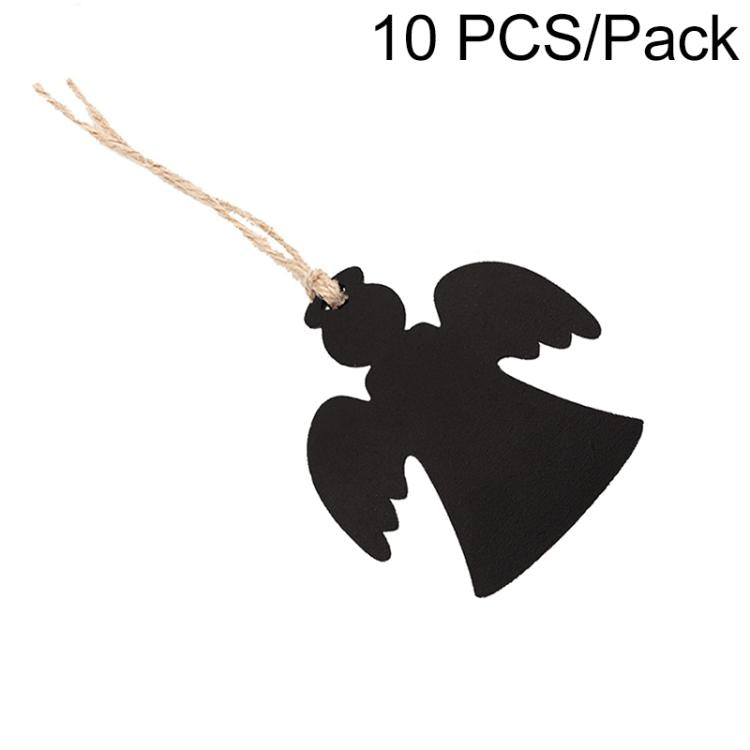 10pcs/Set Mini Hanging Wooden Message Board Home Holiday Decor Lanyard Chalkboard