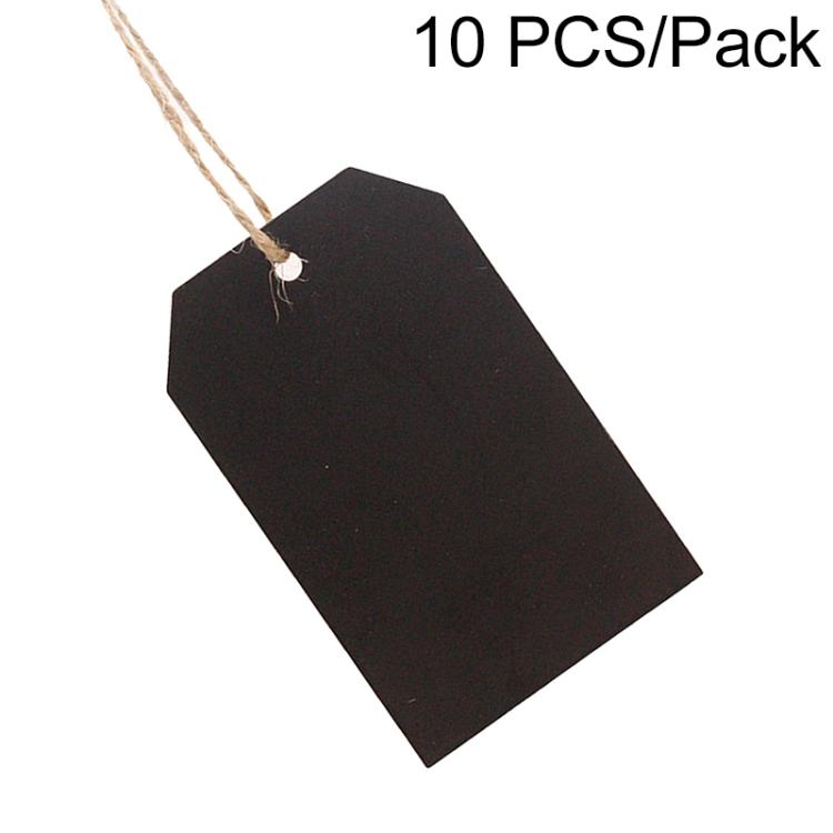 10pcs/Set Mini Hanging Wooden Message Board Home Holiday Decor Lanyard Chalkboard