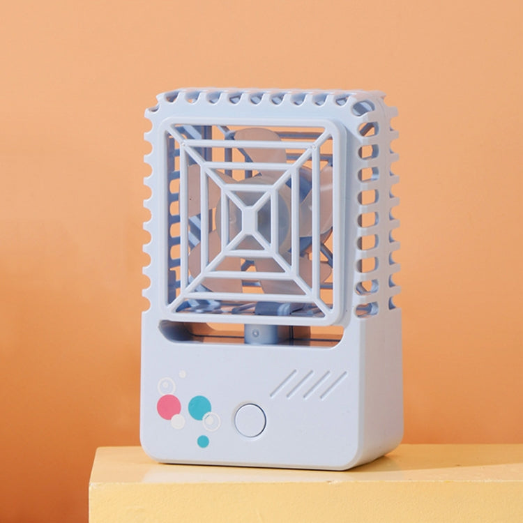 820 Mini Desktop USB Charging Fan Handheld Portable Dormitory Square Small Fan — 820 (Forest Green)