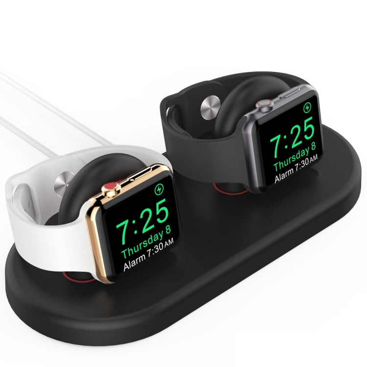 For Apple Watch / Earphone AhaStyle PT116 Universal Plastic Stand Dual Charging Storage Base