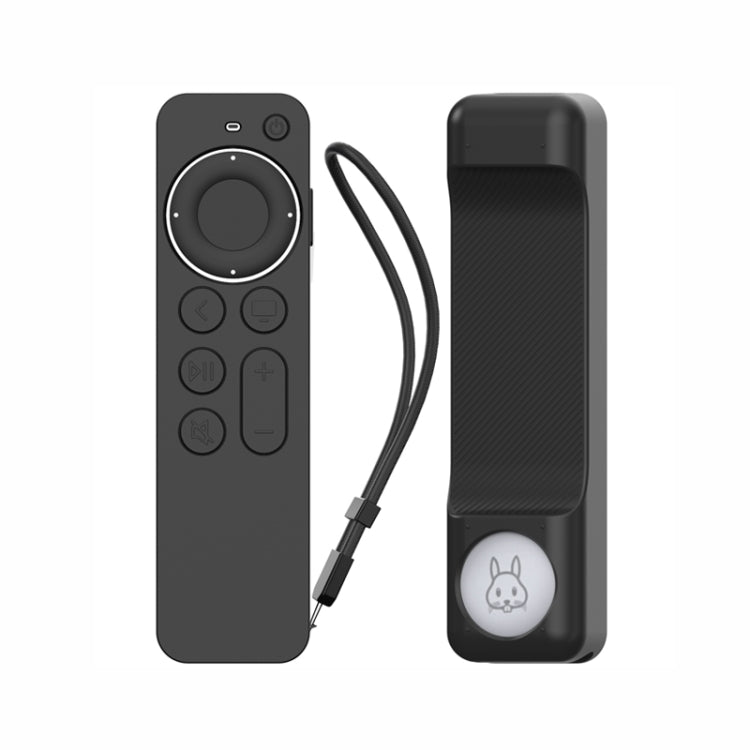 For Apple TV Siri Remote 2/3 AhaStyle PT165 Remote Controller Silicone Protective Case — PT165 (Black)