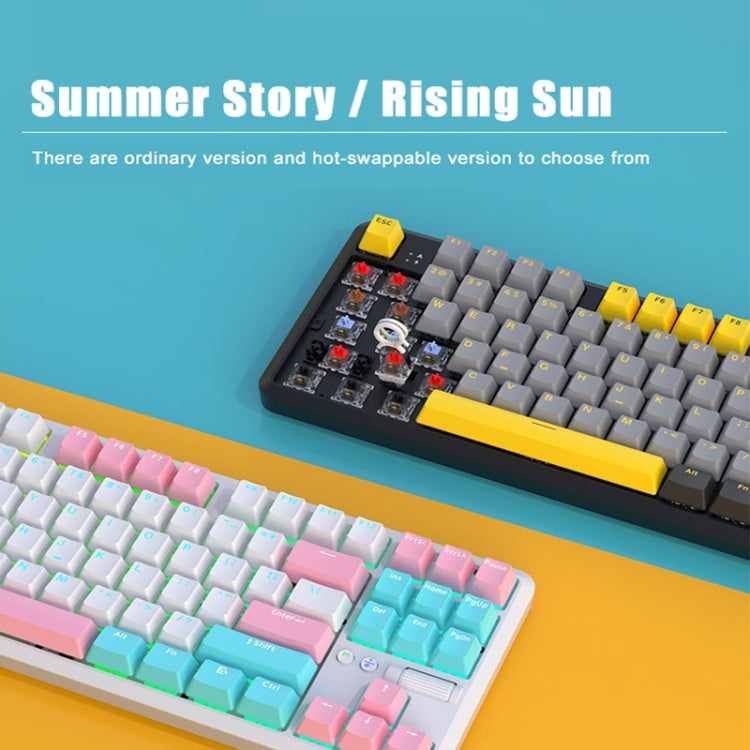 Ajazz K870T Pro 87 Keys Three Mode Wireless/Bluetooth/Wired Pluggable RGB Mechanical Keyboard