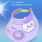 XBG-1053 With Fan Children Sun Hat Cartoon Sunscreen Empty Hat