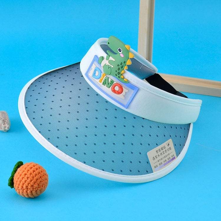 XBG-1024 Summer Children Color-changing Empty Top Hat Outdoor Sun Cap — Bear Blue