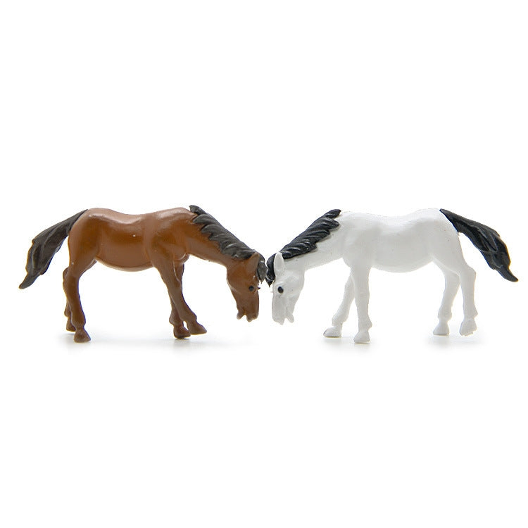 Horse Figure DIY Micro-landscape Landscaping Doll Desktop Decoration Ornaments — Coffee