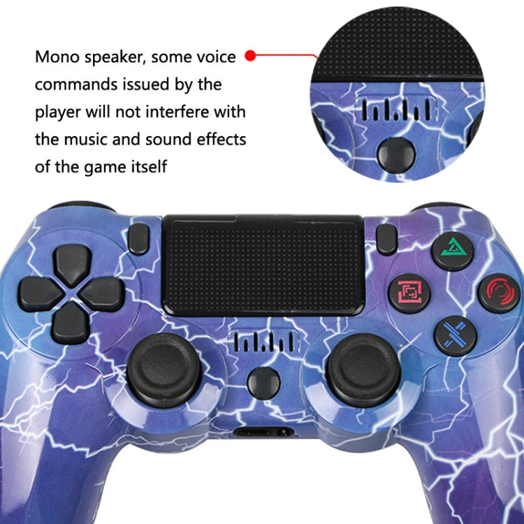 For PS4 Wireless Bluetooth Game Controller With Light Strip Dual Vibration Game Handle