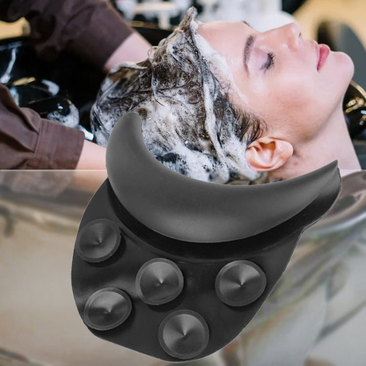 Hair Wash Pillow Hair Salon Wash Basin Bath Neck Pad Sleep Pillow, Silicone Suction Cup