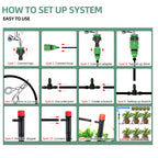 Hose Drip Irrigation System Plant Watering Set 360 Degree Adjustable Drippers — view 10