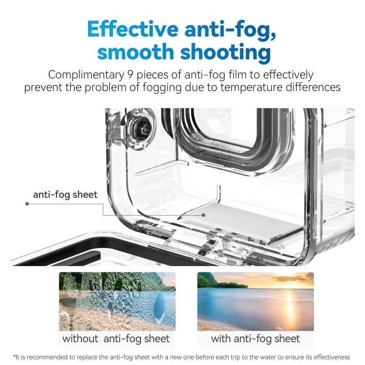 TELESIN Waterproof Case Full Scene Anti-Fog Underwater Diving Housing, For GoPro Hero11 Black / HERO10 Black / HERO9 Black