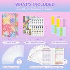 A6 Mandala Binder Financial Plan Notebook PU Leather Cash Budget Book