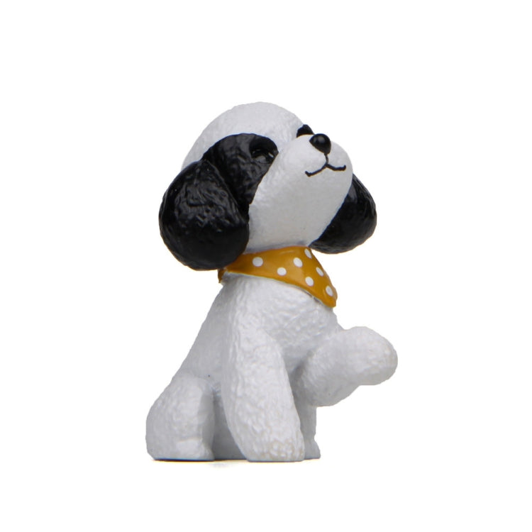 Warm Color Teddy Series Beckoning Figure Gardening Decoration Car Ornaments — White