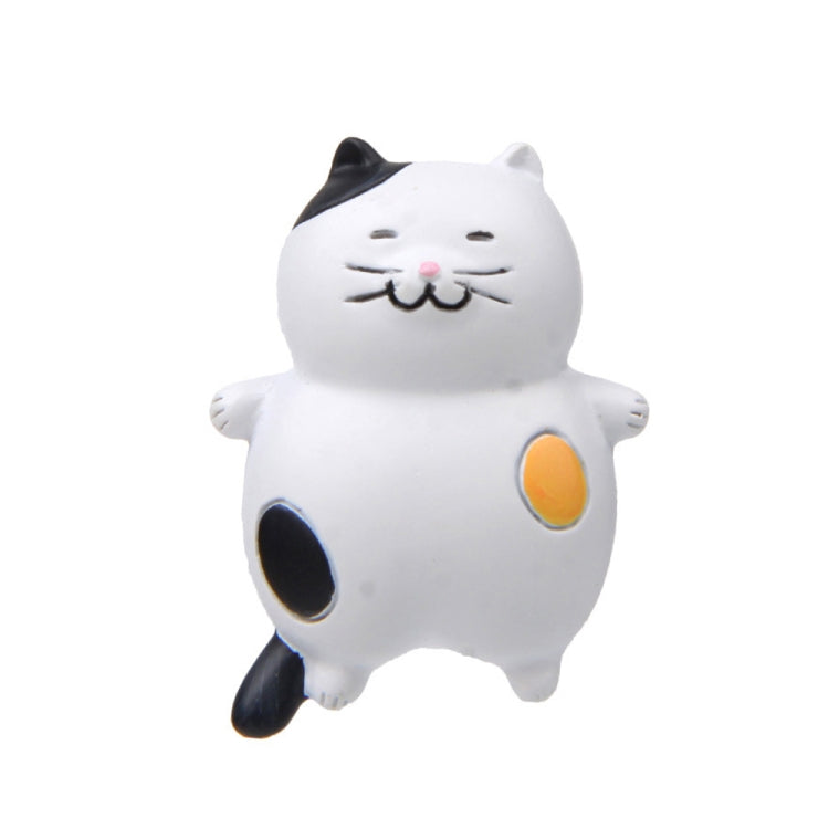Fat Cat 3D Refrigerator Magnet Magnetic Sticker Phone Case DIY Accessories — Fat Cat (Gray -white)