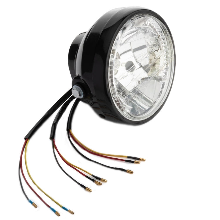 Motorcycle 7 Inch LED Headlight Angel Ring With Steering Function