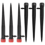 FH-118 13cm Adjustable 8 Holes Ground Plug Dripper Garden Irrigation System Watering Nozzle — Black Hat