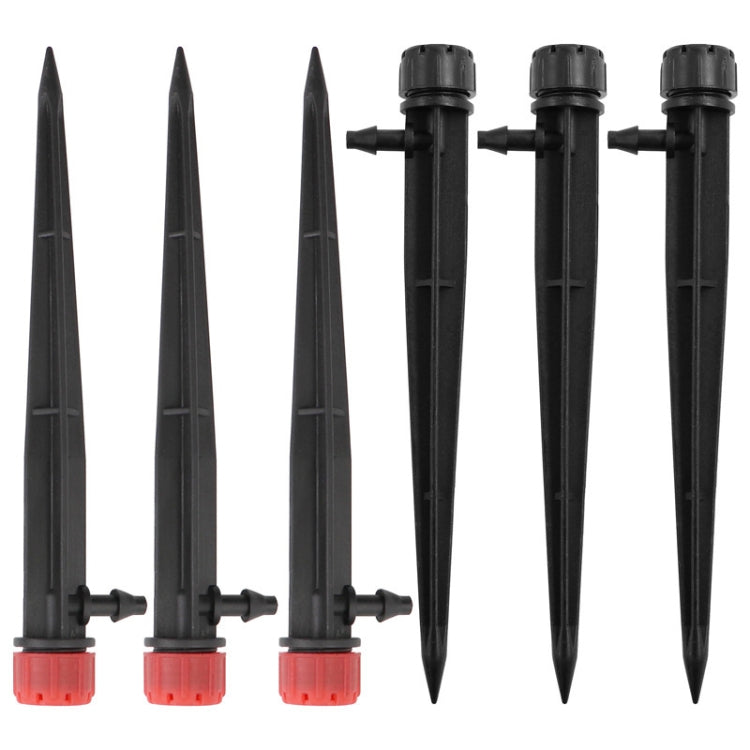 FH-118 13cm Adjustable 8 Holes Ground Plug Dripper Garden Irrigation System Watering Nozzle — Black Hat