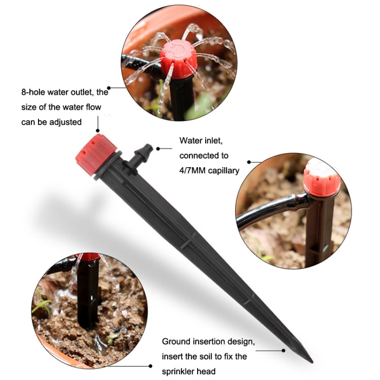 FH-118 13cm Adjustable 8 Holes Ground Plug Dripper Garden Irrigation System Watering Nozzle — view 5