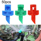 50pcs YK8510 Refraction Atomization Simple Micro-Sprinkler PE Pipe Irrigation Nozzle