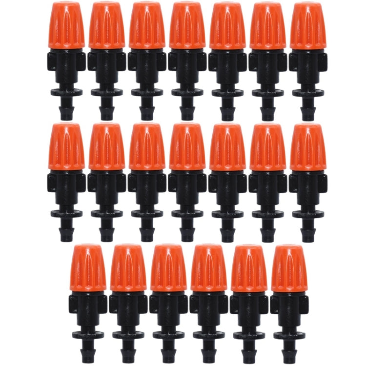 20pcs TF-118 Gardening Irrigation Drip Irrigation System Set Accessories — Single Hook Connection 4/7mm Capillary (Orange)