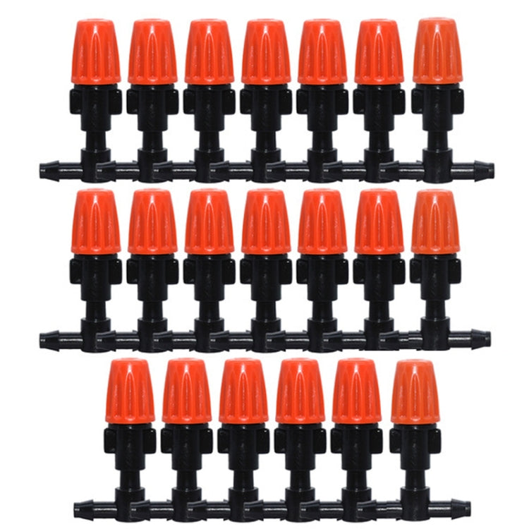 20pcs TF-118 Gardening Irrigation Drip Irrigation System Set Accessories — Both Sides Connection 4/7mm Capillary (Orange)