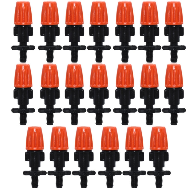 20pcs TF-118 Gardening Irrigation Drip Irrigation System Set Accessories — 6mm Single Hook Connection 4/7mm Capillary (Orange)