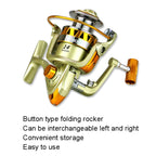 Spinning Fishing Reel 5.2:1 Gear Ratio Metal Spool Saltwater Fishing Tools
