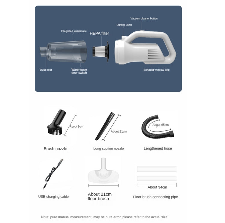 SUITU ST-6101 120W 35500rpm Cordless Car Vacuum Cleaner, Spec: