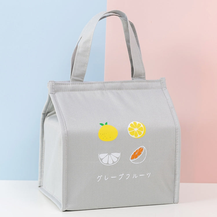 Square Fruit Large Capacity Picnic Insulation Bag Waterproof Bento Bag — Pink