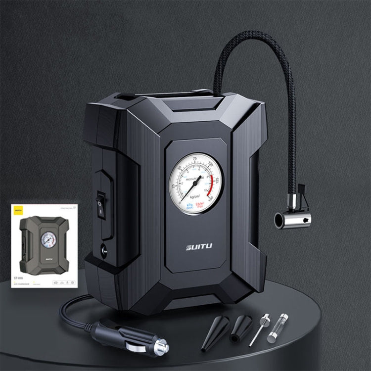 SUITU ST-818 DC 12V Wired Car Air Pump Tire Inflator With LED Lighting