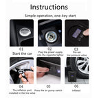SUITU ST-818 DC 12V Wired Car Air Pump Tire Inflator With LED Lighting