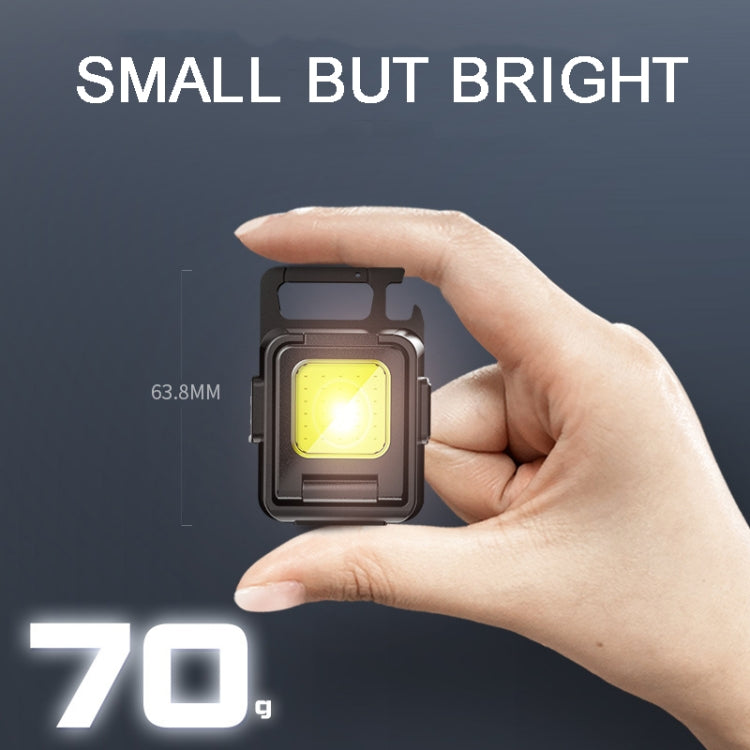 Double Sided COB Flashlight Mini Keychain Light Camping Light
