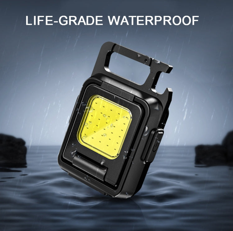 Double Sided COB Flashlight Mini Keychain Light Camping Light